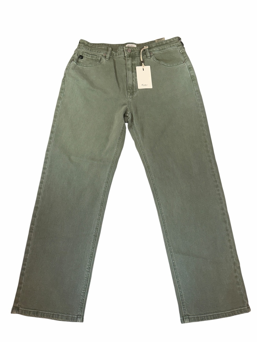 KanCan Women's Olive Green Wide-Leg Jeans